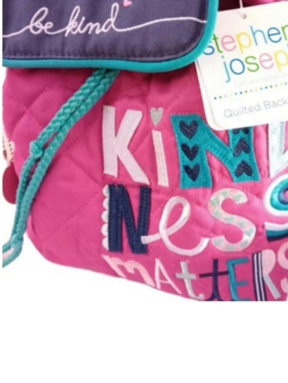 NWT Stephen Joseph Quilted Backpack | Kindness Matters